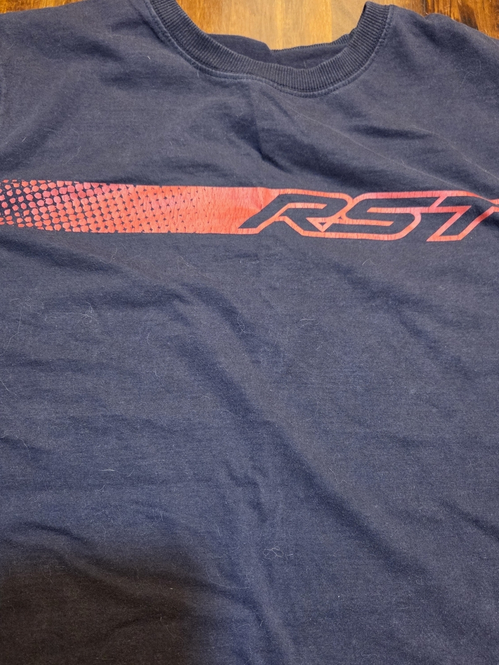 RST Fade Men's T-Shirt Medium Black & Red Vintage 90s Motorcycle Racing - Picture 3 of 7